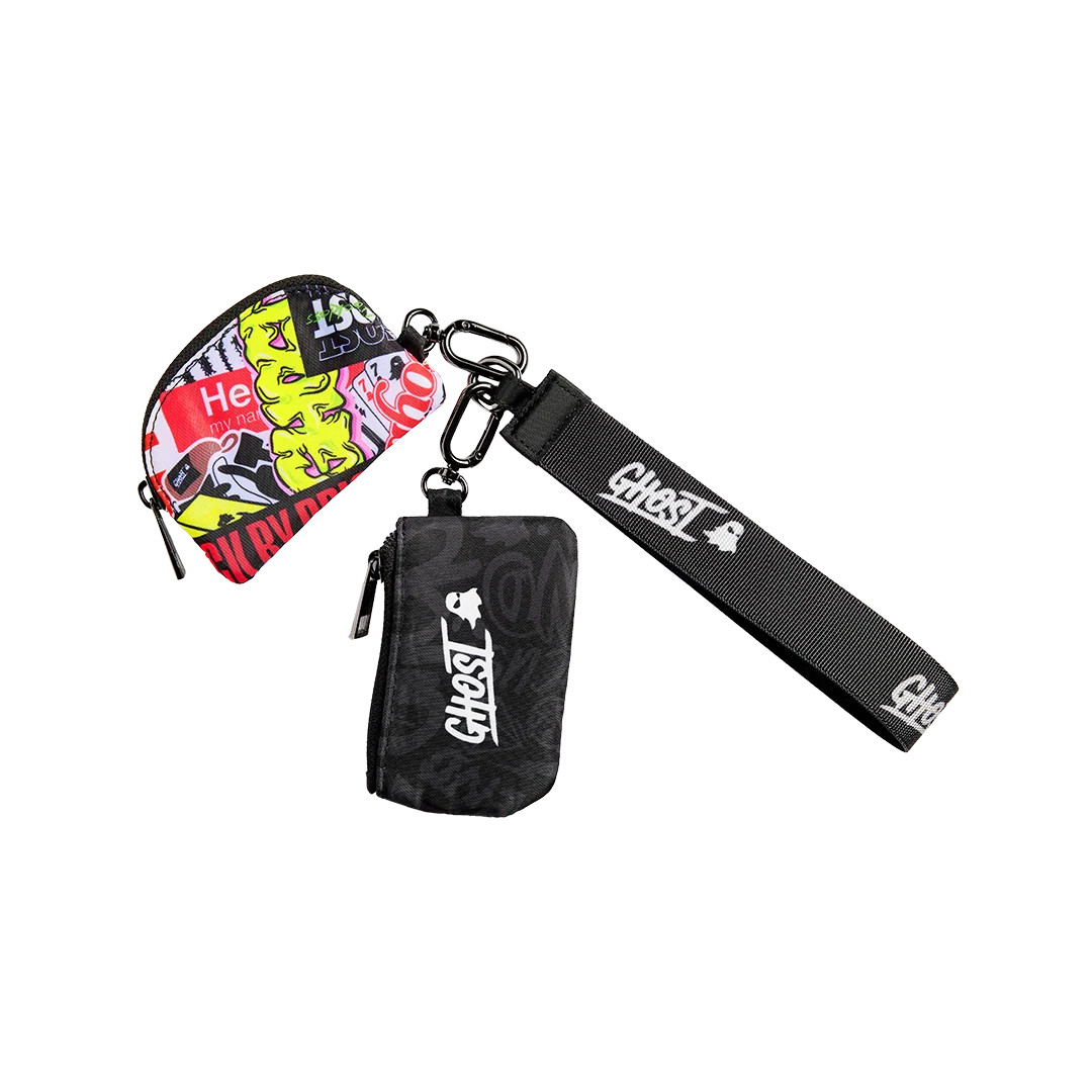 GHOST® DUAL POUCH KEYCHAIN | BLACK