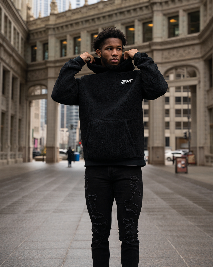 Ghost sherpa hoodie Clearance